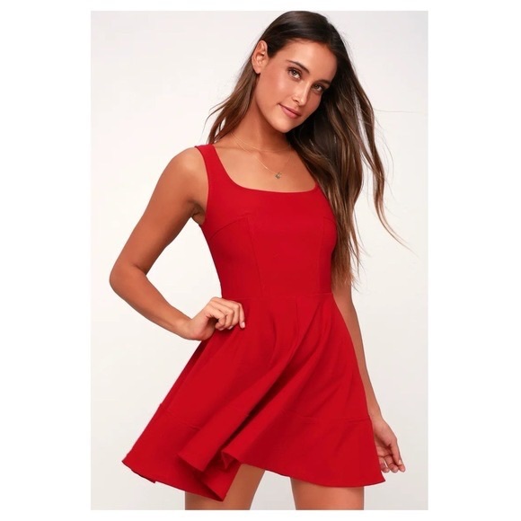 Lulus Dresses & Skirts - LULU’S Fit and Flare Red Dress